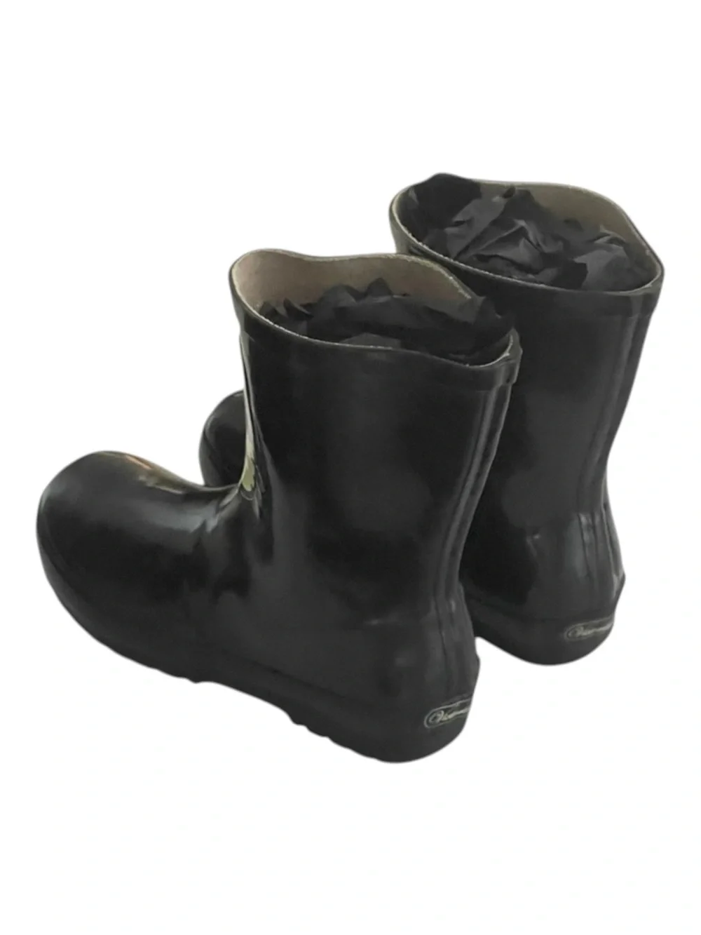 Rare: Victoria Couture x Sanrio 🝮 Hello Kitty Rain Boots 🝮 Glossy Black 🝮 2.5